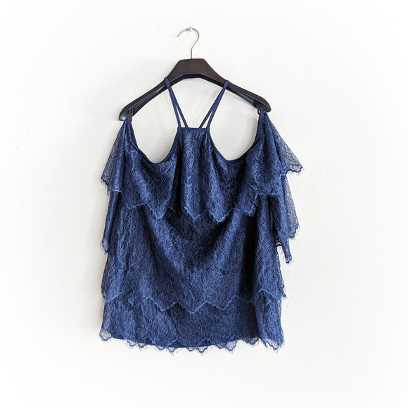 NWT Lace Tiered Halter Top - Picture 2 of 6